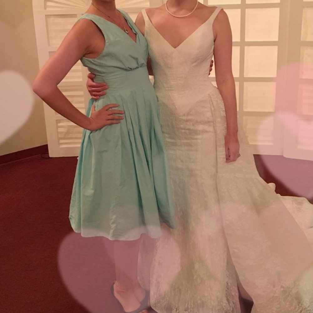 Le Bomb Shop Blue  Swing flair polka dot Size 6